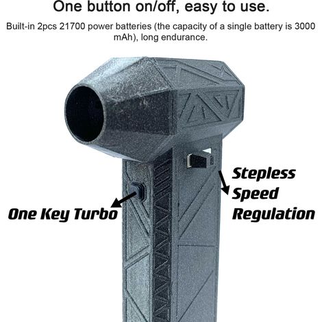 Motore brushless, ventola silenziosa, alta potenza, 110.000 giri/min, strumento di pulizia, interfaccia Type C, compatibile con il protocollo di ricarica rapida PD. (1/5)