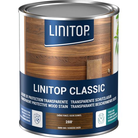 LINITOP - Linitop Classic lasure satin 1 L chêne foncé (1/5)