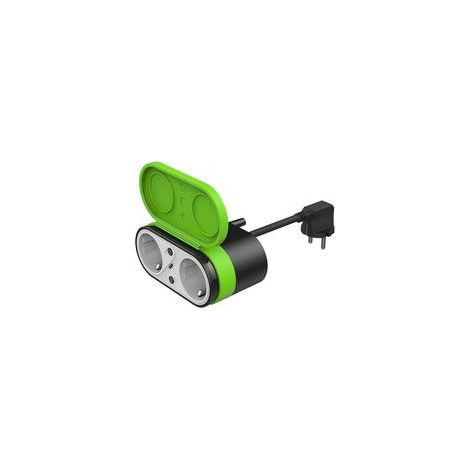 Wi-Fi, 16 A, 2 prises, usage extérieur, commande via application, suivi de la consommation d'énergie, minuterie, interrupteur, protection contre les surtensions, commande individuelle des prises