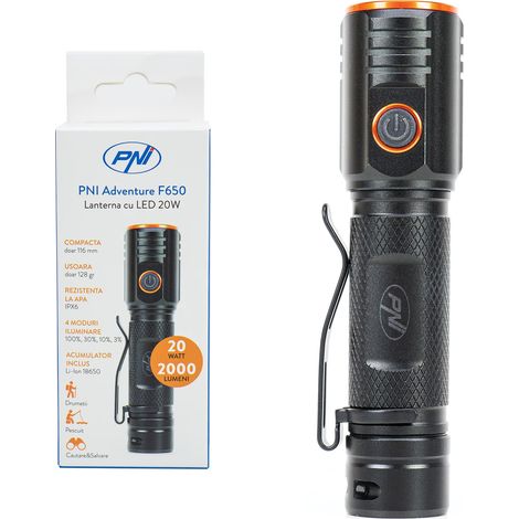 Lampada portatile pni adventure f650 LED 20W 2000 lumen (1/4)