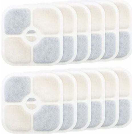 12pcs Pet Water Fountain Replacement Filter Compatible with Catit PIXI 43717, 8.4x8.4cm (1/5)
