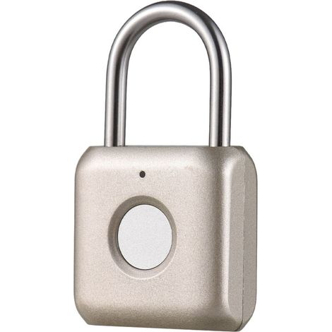 Cadenas à empreinte digitale, multifonctionnel, intelligent, sans mot de passe, sécurité IPX2, étanche, antirouille, biométrique, pour salle de sport, vélo, bagages, porte d'entrepôt (1/4)