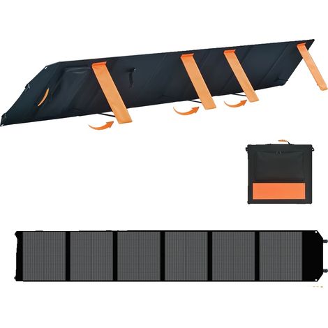 Système de panneaux solaires flexibles, puissance de 200W, léger et portable (1/2)