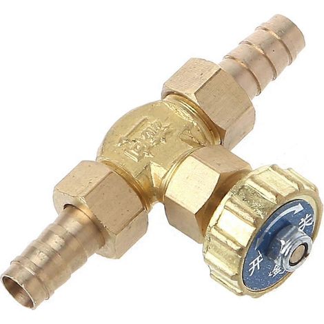 Aiguille coudée en laiton pour vanne 10 mm, réglage de gaz propane/butane, embouts cannelés 1 m (1/5)