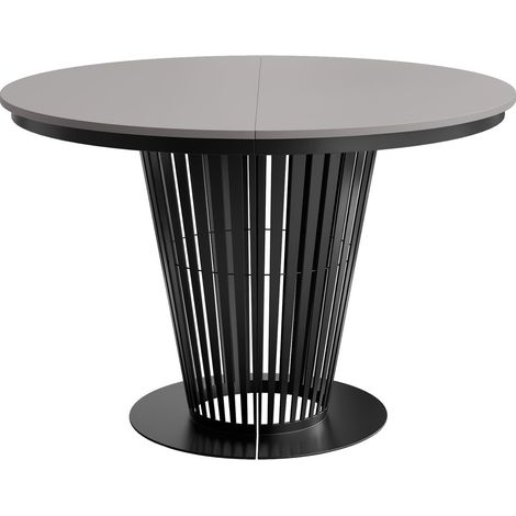 Mesa Oswego 181, Negro + Grafito, 76x0x0cm, Alargamiento, Aglomerado laminado, Metal