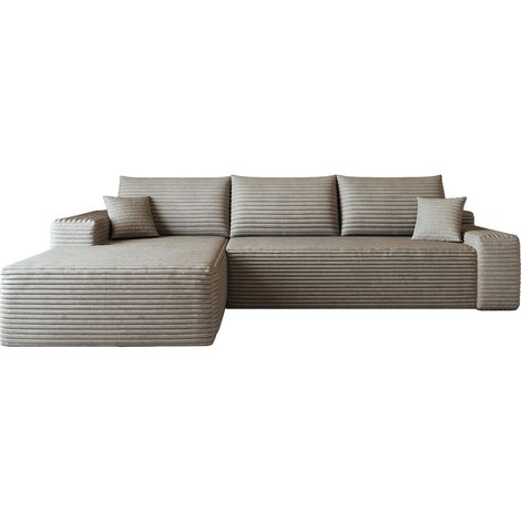 CHICFURN Sofá rinconero modular 270x175x83 cm en tejido camel, sin montaje (1/5)