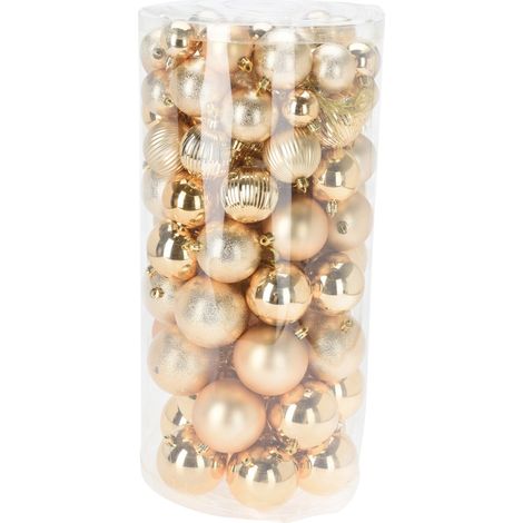Sfere per albero di Natale in polistirene per decorazione natalizia set da 100 -Argento (1/4)