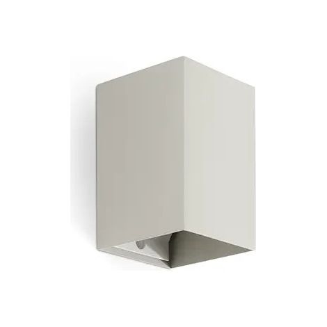 Lampada da parete LUNE quadrata liscia grigia con interruttore 40532 (1/4)