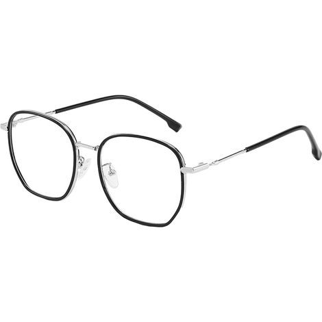 1 paire lunettes anti-lumière bleue, branches métalliques renforcées, plaquettes nasales en silicone, usage quotidien devant écran (1/5)