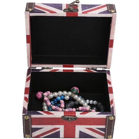 Boîte à bijoux en bois ancien, coffret de rangement pour accessoires et organisateur de colliers et bracelets (1/5)
