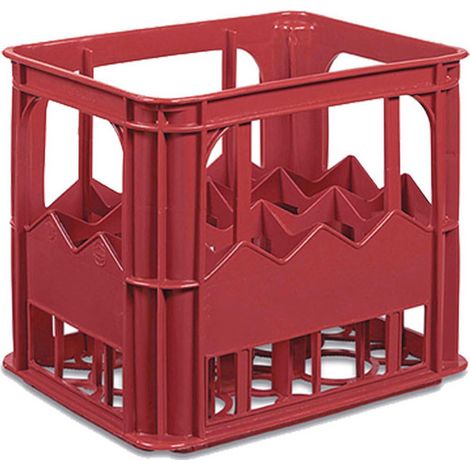 Stefanplast – Portabotellas apilable 12 puestos – Polietileno alta densidad – Color rojo – Para espacios reducidos