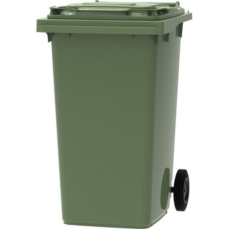 ESE France Conteneur Poubelle à déchets 2 roues - 240L - Robuste et Économique - 100% Recyclé - Vert - Fabriqué en France (1/5)