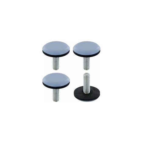 Adjustable PTFE Teflon feet – Set of 4, M8 thread, anti-slip pads for jacks, supports and stops