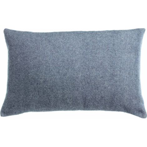 VIVARAISE - Coussin Carina en laine mérinos et cachemire - Tissu Tempête - 40 x 65 cm
