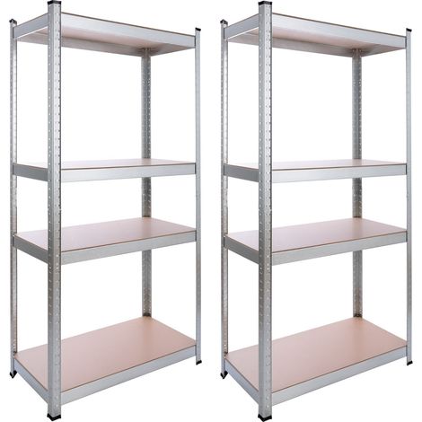 AREBOS 2x Estanteria Metalica Estanterias Almacenaje 160x80x40 cm 320 kg Estanterías Metálicas - Estanterias Metalicas Almacenaje - 4 Baldas - 2 Unidades (1/5)