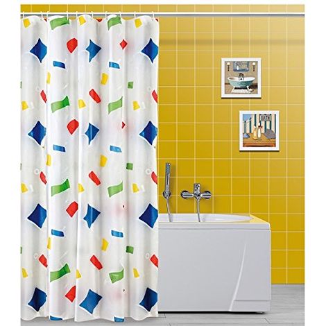 FERIDRAS 187059 Tenda Doccia, Multicolore, 5x180x200 cm (1/3)