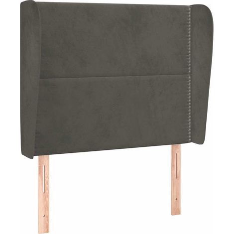 Maison Exclusive - Kopfteil mit Ohren Dunkelgrau 93x23x118/128 cm (1/5)