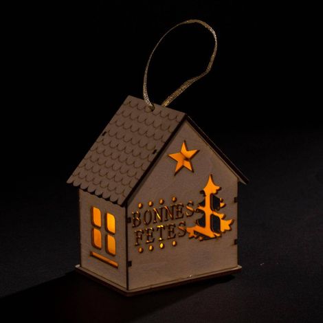 Ciondolo natalizio chalet 1 LED - Buone vacanze - Feeric lights & christmas (1/3)