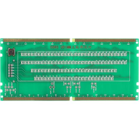 Carte de test pour emplacement mémoire DDR5 avec voyants LED, portable, entretien de RAM de carte mère PC, vert (1/5)