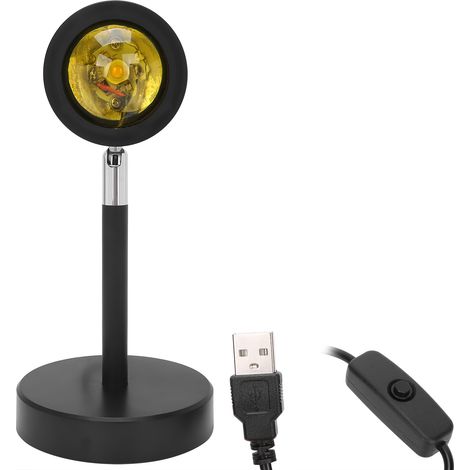 Lampe projecteur coucher de soleil USB, lumière de remplissage maquillage et prise de vue pour chambre, café, bar (1/5)