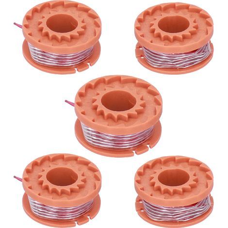Ersatzspule für WORX-Rasentrimmer, 5 Stück, 1,65 mm Nylon, kompatibel mit WG150E, WG151E, WG154E und anderen (1/5)