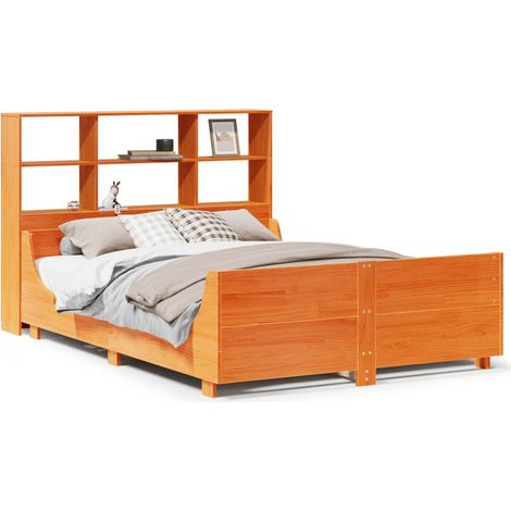 Maison Exclusive - Letto Libreria senza Materasso Marrone Cera 160x200 cm Legno