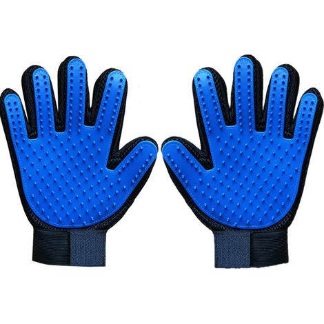 Gant Brossage Chat,Gant Chat Poil Gant de Toilettage en Silicone 4 en 1 pour Chien/Chat, Gant Brosse Chat Chiens, Gant de Toilettage pour Animaux de Compagnie, Brosse Poils Animaux Longs et/ou Courts (1/5)
