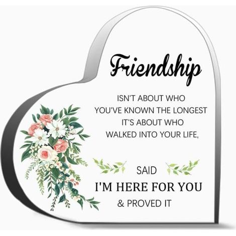 Plaque cœur acrylique effet cristal, décoration raffinée, idée cadeau pour elle ou lui(10 cm)