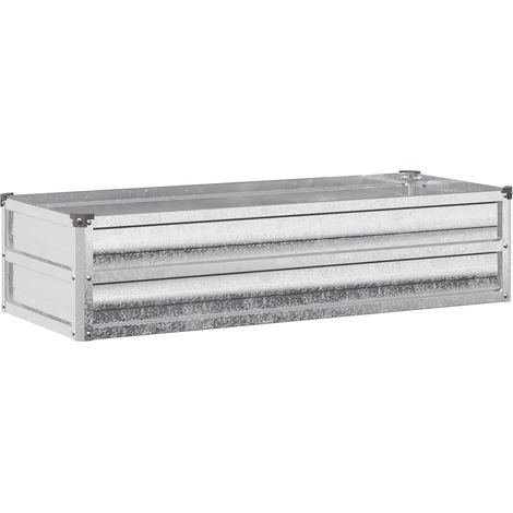 Raised Garden Bed Silver 100 x 40 x 24 cm galvanized vidaXL