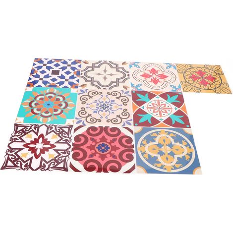 Lot de 10 autocollants pour carrelage en céramique, adhésifs muraux innovants, imperméables et résistants à l'huile (1/5)