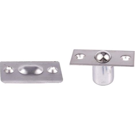 Gâche De Porte Placard Avec Loquet À Billes En Finition Argent