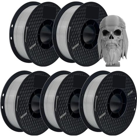 Filament d'imprimante 3D, Protection de l'environnement, Compatibilité polyvalente, Gris (1/2)