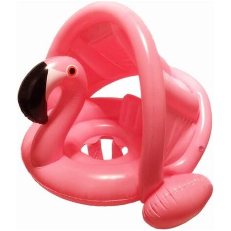 BUNTHAUS Flamant Flotteur de Piscine pour bébé avec auvent,Bouée Siège Gonflable Piscine Gonflable Enfant Bébés 6 48 Mois Baignoire Piscine PVC Matériel(Rose), l'été (1/5)