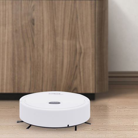 YISSALE – Aspirateur robot, robot pour enfant, nettoyage du sol, jeu de rôle, jouet, machine à nettoyer rechargeable, nettoyeur pour enfants, sols en pierre, carreaux en céramique, blanc (1/5)