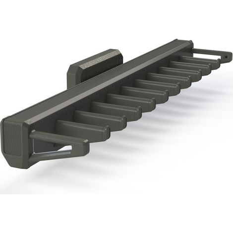 EMUCA Porte-cravates latéral extractible Quartz 436 mm - titane (1/4)