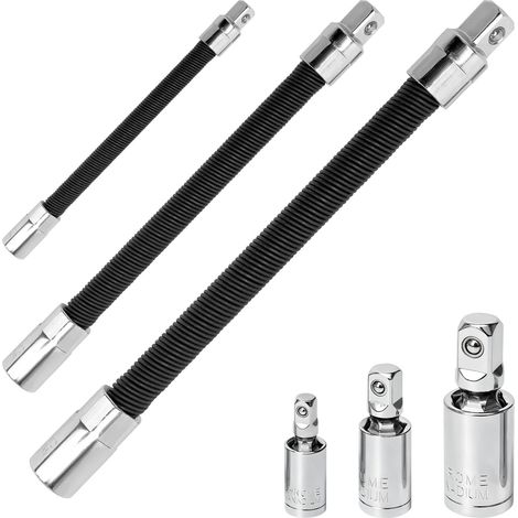 3 Pièces Rallonge Cliquet Flexible 1/2" 1/4" 3/8" (1/5)