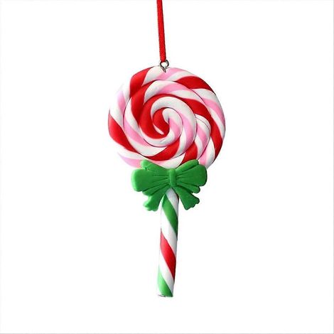 Bonbon décoratif en pâte souple pour sapin de Noël, ornement sucré, lot de pièces, modèle E, finition douce et colorée. (1/5)