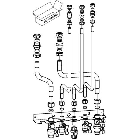 DAIKIN  Anschlussgarnitur Hybrid Gas-Einheit an DAIKIN Altherma R Hybrid) WP, EKHYMNT1A