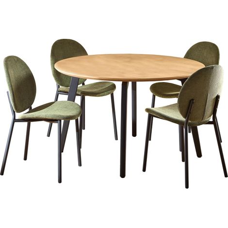 Conjunto de mesas y sillas para comedor Norsica 1009 , 75x0x0cm, Diámetro: 120, Número de asientos: 4, Estilo: Contemporary (1/5)
