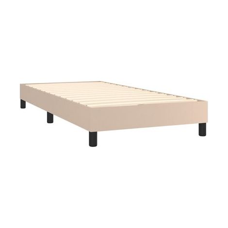 Sommier champignon avec matelas lumineux LED, couleur cappuccino, 100 × 200 cm, éclairage led d’ambiance, pour chambre, confort quotidien, assemblage rapide (1/5)