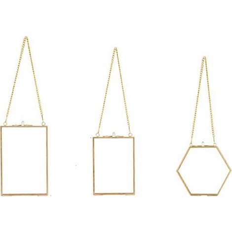 3er-Pack Glasrahmen mit gepressten Blumen – DIY-Kunstwerk-Präsentationsrahmen