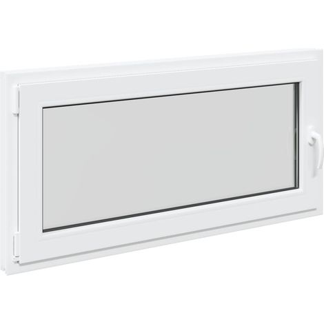 vidaXL Basement Window RISOR 120 x 60 cm PVC and Glass (1/4)