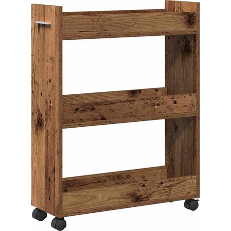 Armoire avec roue Bois ancien 60 x 22 x 79 cm (1/5)