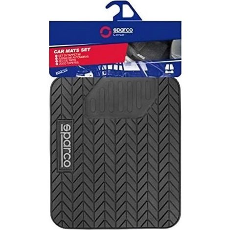 4 TAPIS DE SOL PVC NOIRS SPARCO (3 PARTIES) (1/3)