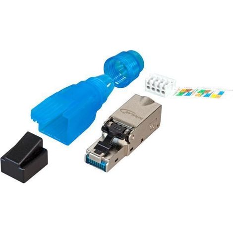 Oem Plug Cat.6A RJ45 Tooless Schermato con Copriconnettore
