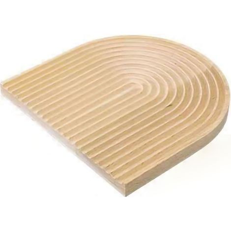 Plateau en Hêtre Épaissi Planche à Découper Éco-Friendly pour Sushi Pain Fruit Gâteau Arqué (23x23x2cm) (1/5)