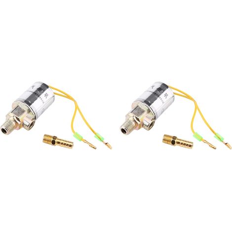 Lot de 2 Klaxons à Air 12 V et électrovanne électrique, Systèmes de Conduite Pneumatique, Klaxon à Air pour Camion de Train en Métal de 6,35 Mm avec Tout le Matériau Métallique (1/5)