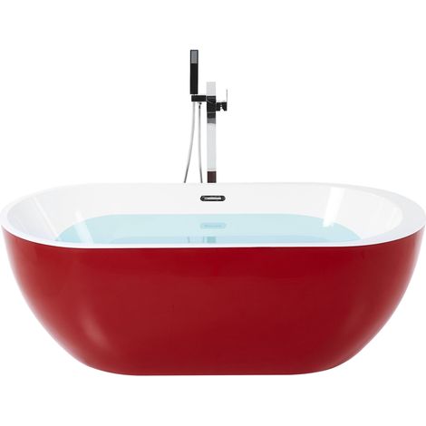 Freestanding Bathtub NEVIS 1600 x 750 mm Red