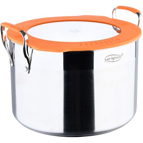 Compact - Cancool avec 24 cm - Aluminium forgé - Intérieur vif - extérieur en finition mate - Liste pour induction - Couleur détaillée de mangue en acier inoxydable (1/5)