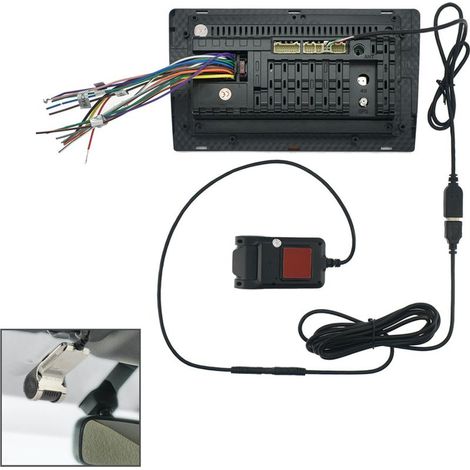 Caméra DVR mini pour voiture 1080P HD, enregistreur de conduite 170° avec angle réglable (1/5)